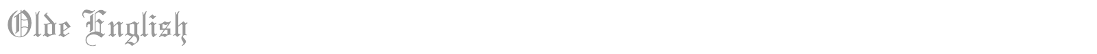 Olde English Regular font preview